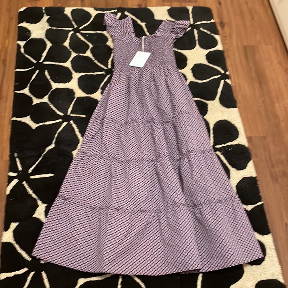 NWT Hill House Home Ellie Nap Dress Plum Floral Jacquard Small